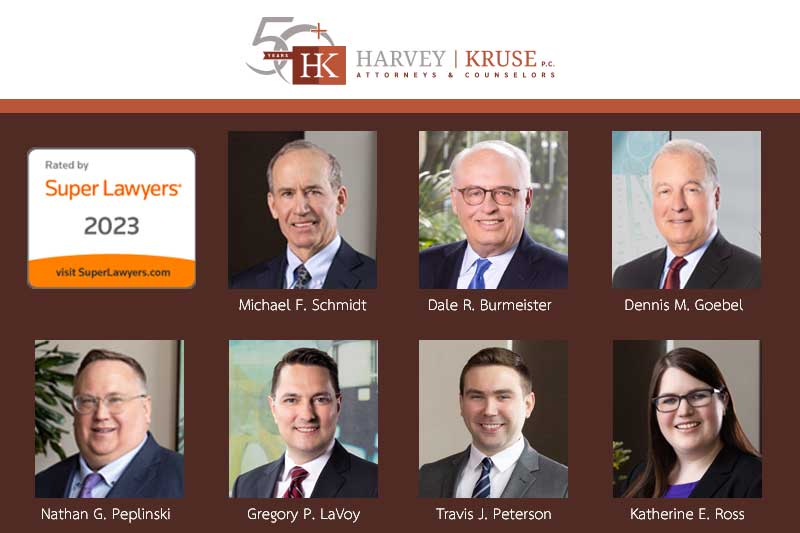Thomson Reuters Includes Harvey Kruse Attorneys in the 2023 Edition of Super Lawyers and Rising Stars