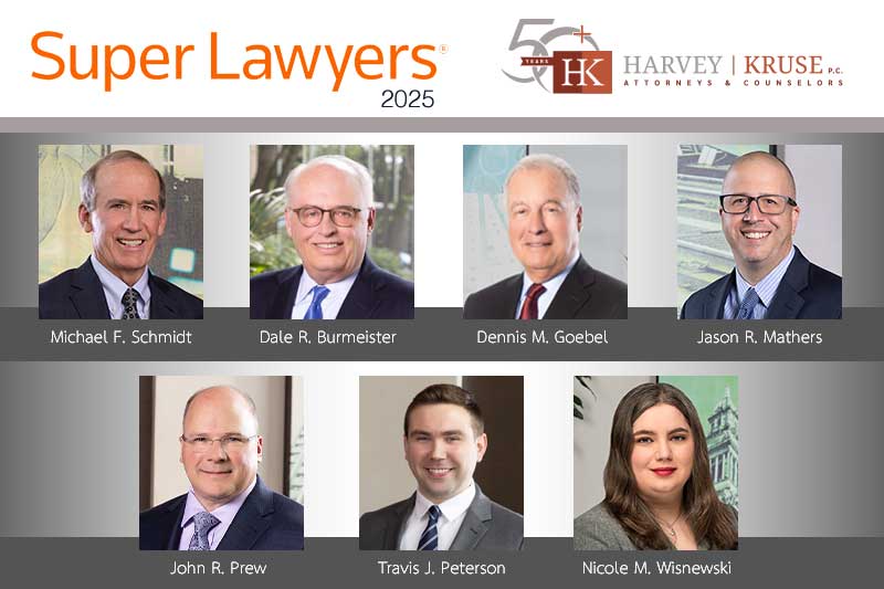 Thomson Reuters Includes Harvey Kruse Attorneys in the 2025 Edition of Super Lawyers and Rising Stars