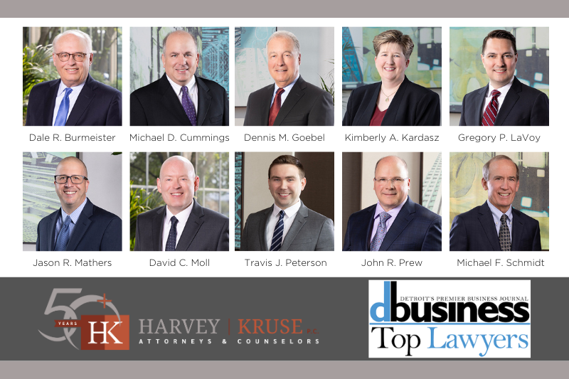 Ten Harvey Kruse Attorneys Named to DBusiness 2026 Top Lawyers in Metro Detroit List